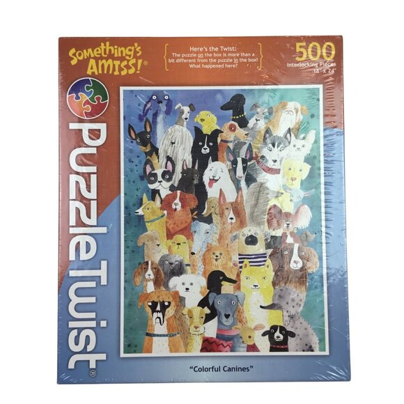 PuzzleTwist "Colorful Canines" 500-Piece Jigsaw Puzzle For Ages 13+ - Picture 6 of 7